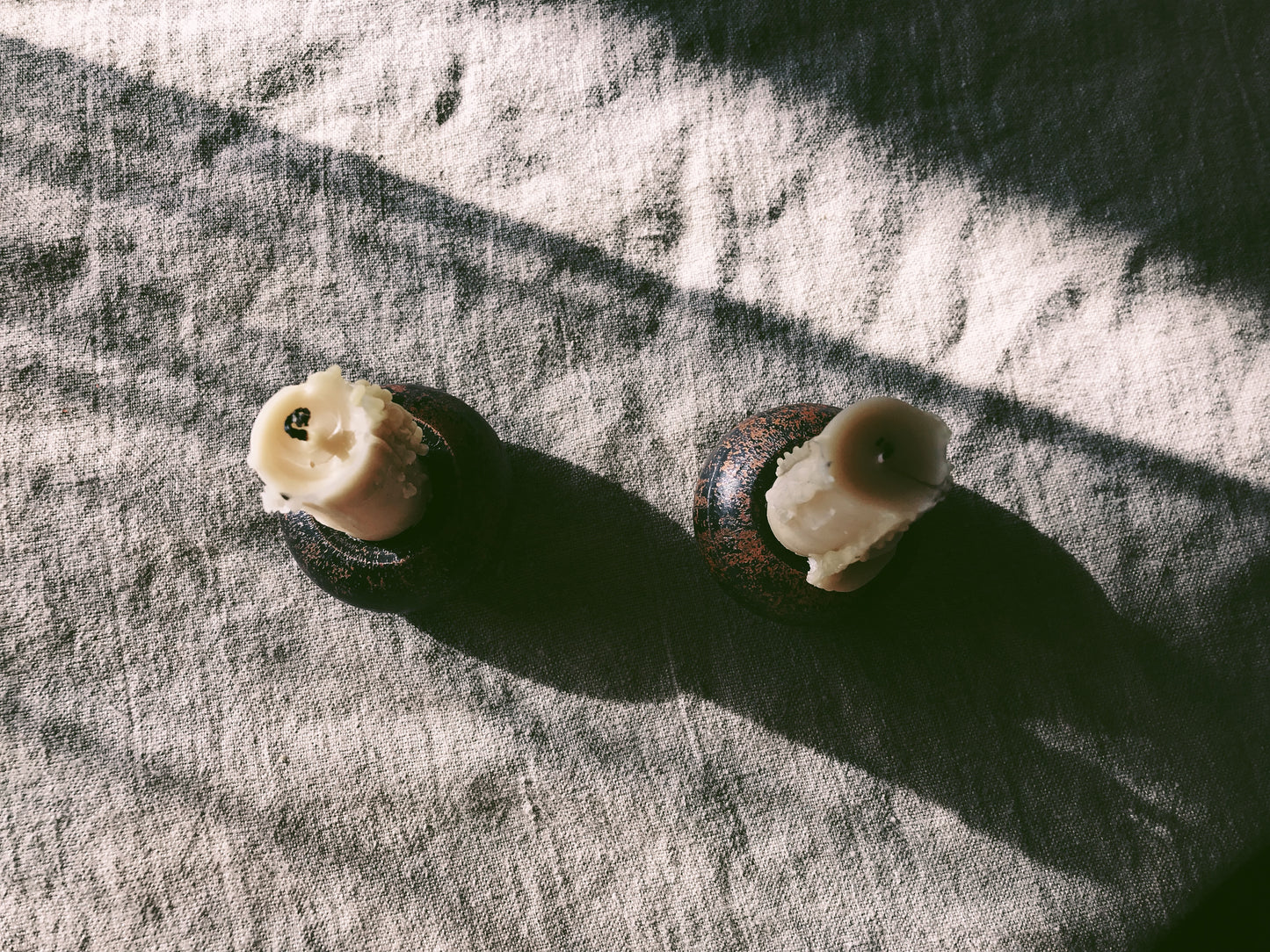 Forged Copper Candle Holder Set