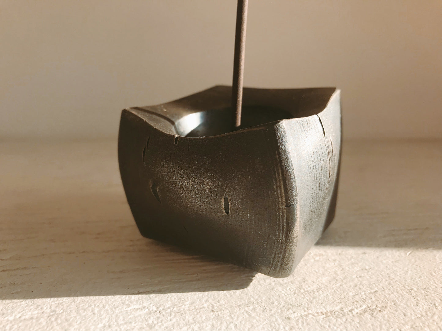 Forged Iron Cube Incense Holder
