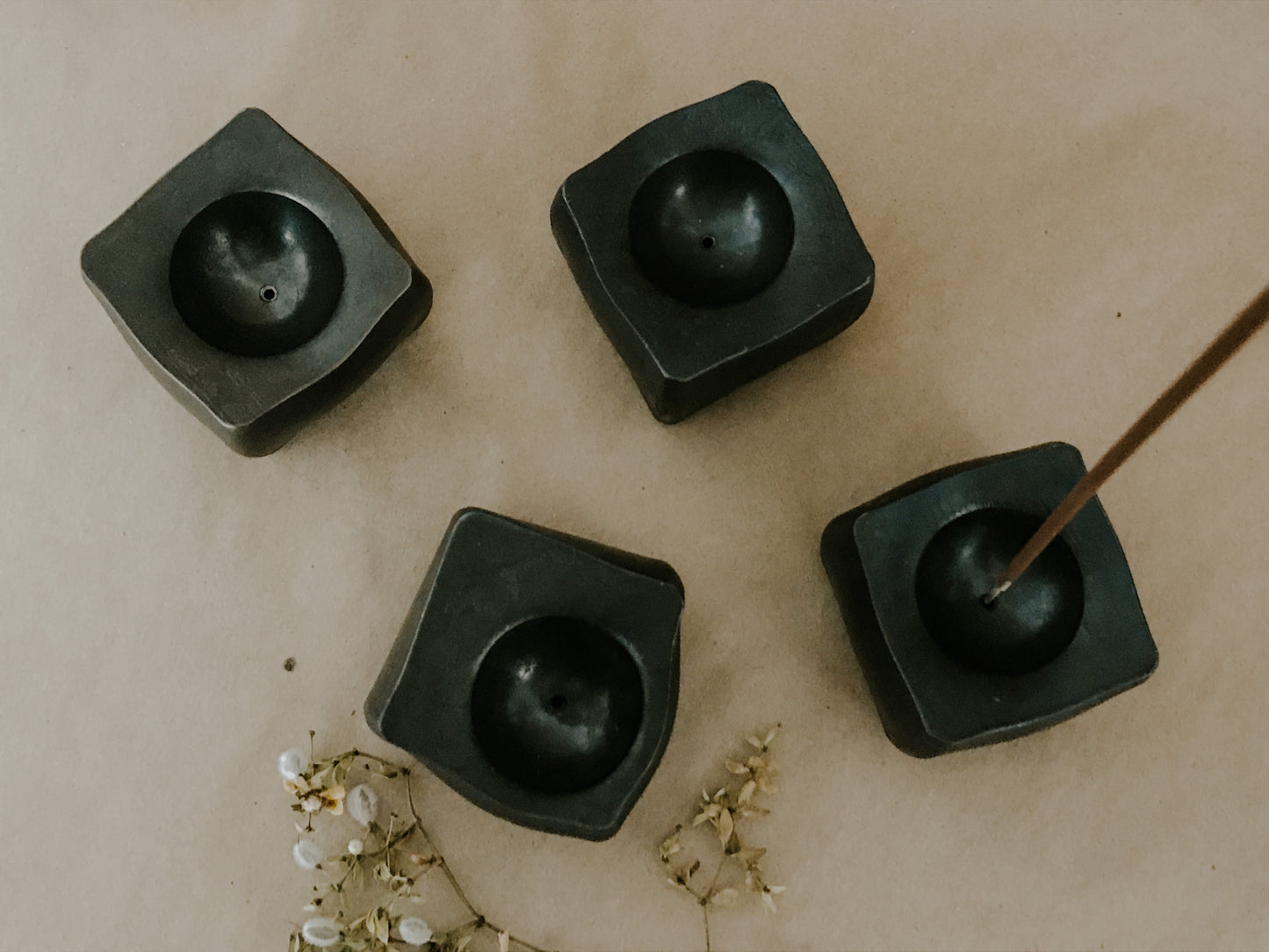 Forged Iron Cube Incense Holder
