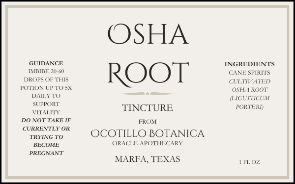 Osha Root Tincture