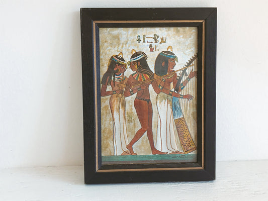 Metallic Framed Print - Musicians of Amun