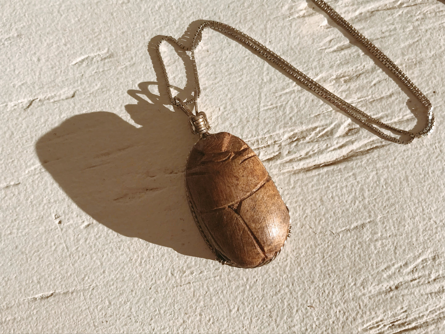Soapstone Scarab Necklace
