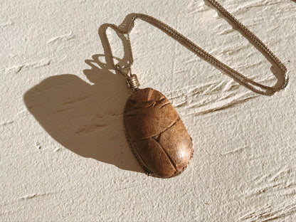 Soapstone Scarab Necklace