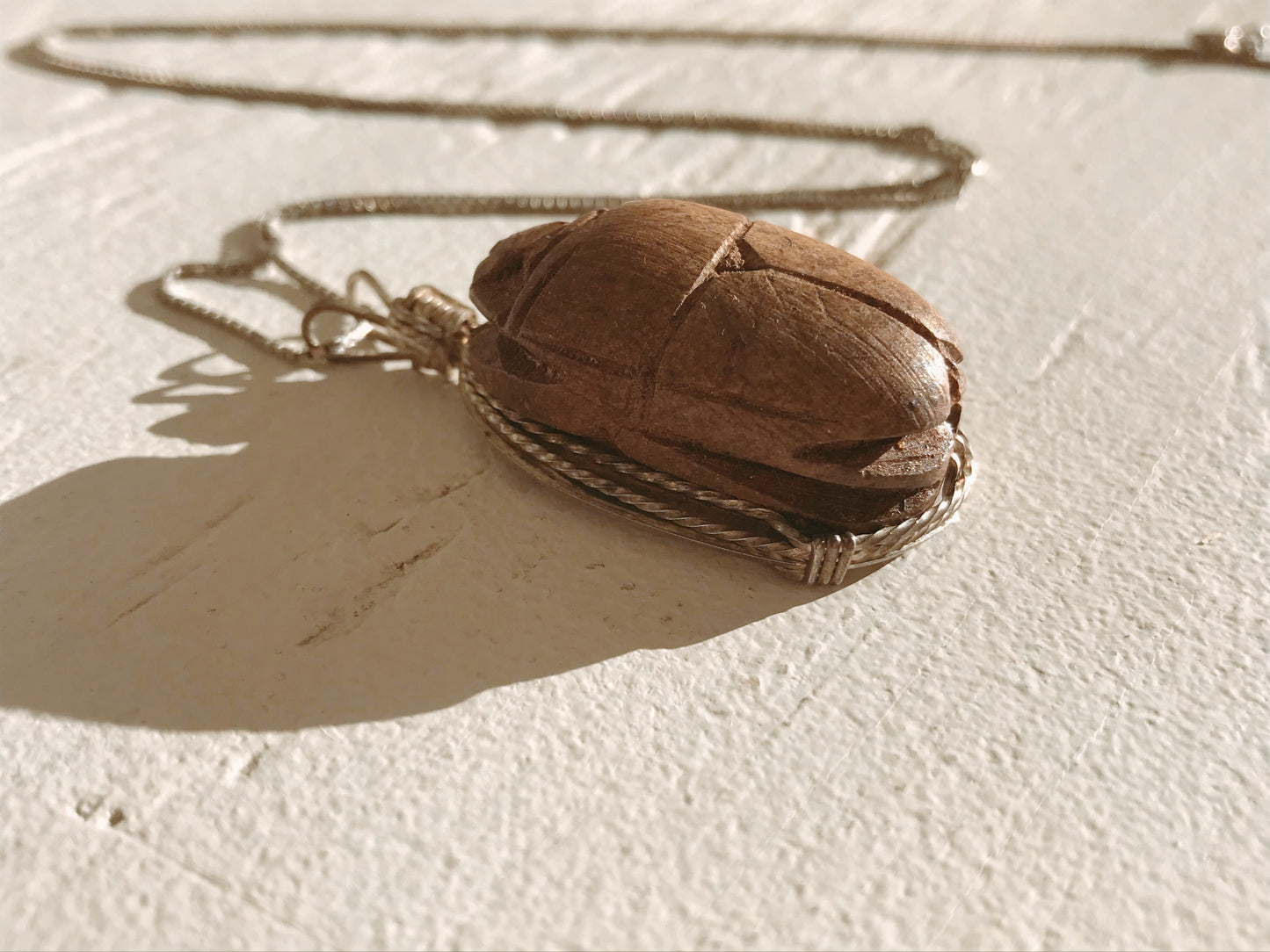 Soapstone Scarab Necklace