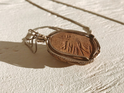 Soapstone Scarab Necklace