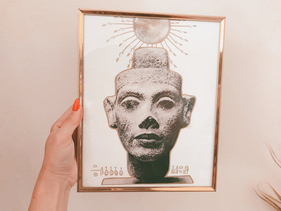 Large Icon of Nefertiti & Aten