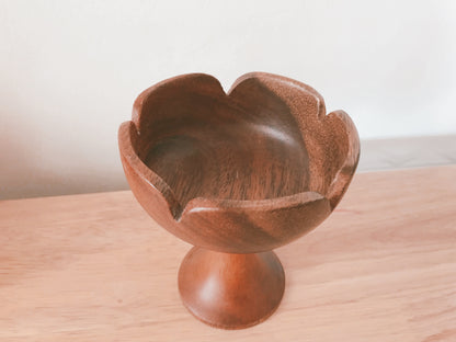 Vintage Wooden Flower Chalice