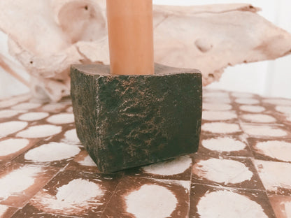 Forged Iron Cube Candle Holder