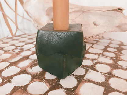 Forged Iron Double Cube Candle Holder