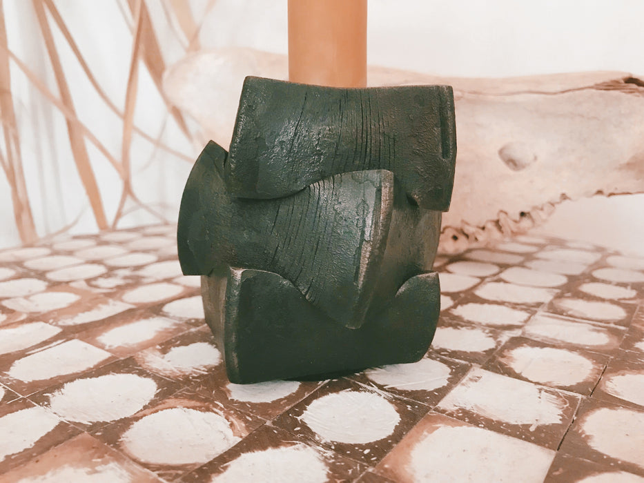 Forged Iron Triple Cube Candle Holder