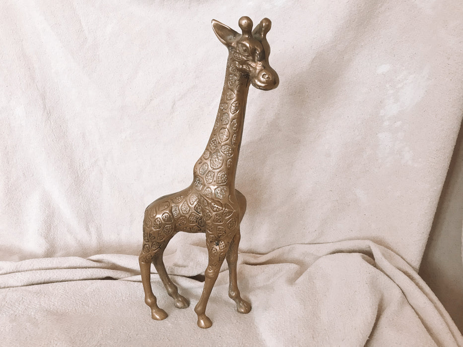 Solid Brass Hollywood Regency Giraffe