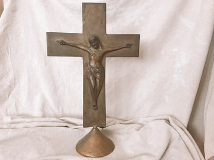 Large Solid Brass Crucifix
